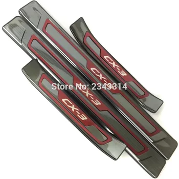 

For 2017 2018 2019 Mazda CX-3 CX 3 CX3 Stainless Scuff Plate Door Sill Guard Pedal Protectors Cover Trim Car Styling Accessories