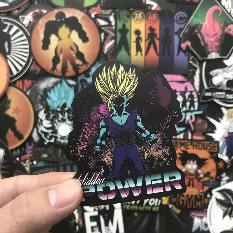 AQK 100 шт японский классический Dragon Ball Z Аниме стикер s Супер Saiyan Goku для скейтборда гитары багажа ноутбука детская игрушка наклейка