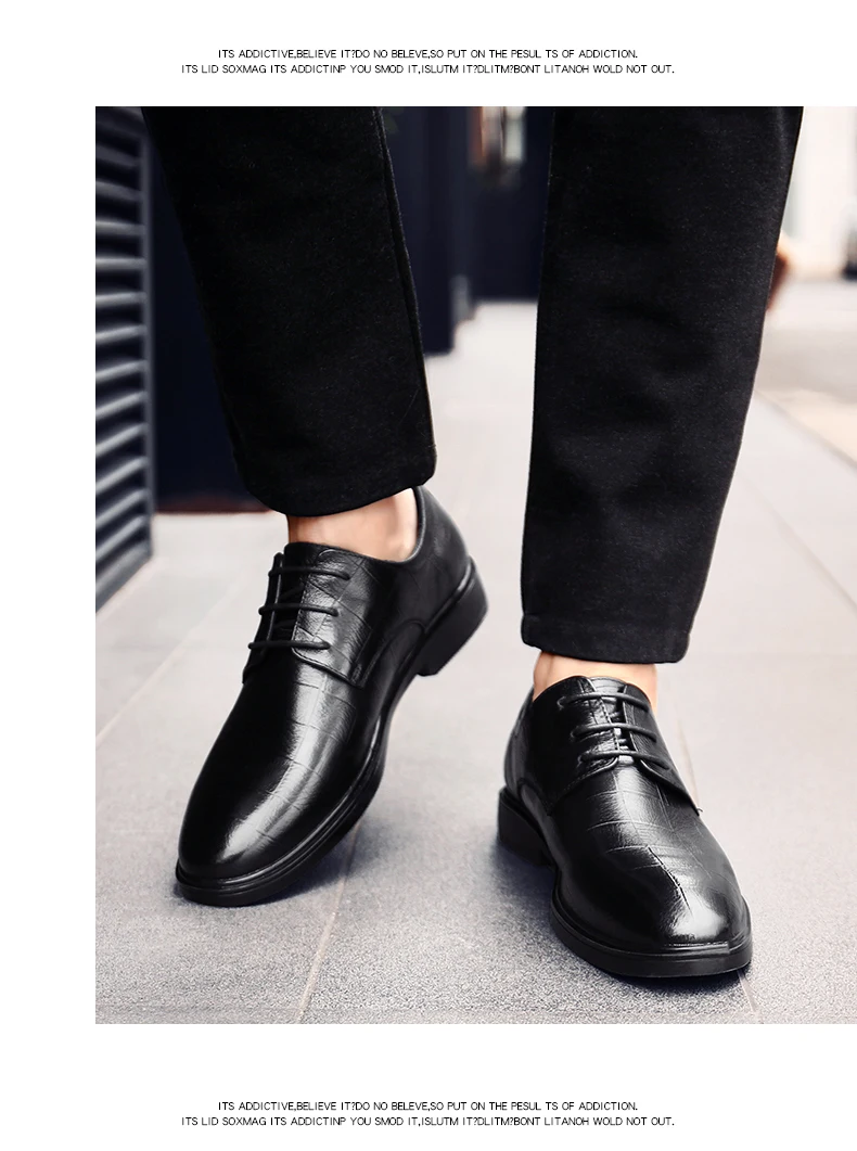 Г. Новые Модные Мужские модельные туфли классические мужские туфли из натуральной кожи коричневого и черного цвета Мужская офисная официальная обувь для мужчин, большие размеры 37-46