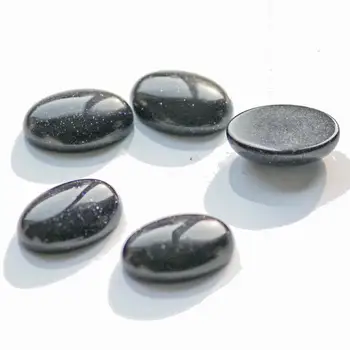 

Sparkly Bluestone Quartz Beads DIY Oval Dome Beads Jewelry Making Chakra Semiprecious Stone Beads Jewelry Findings 50pcs/lot