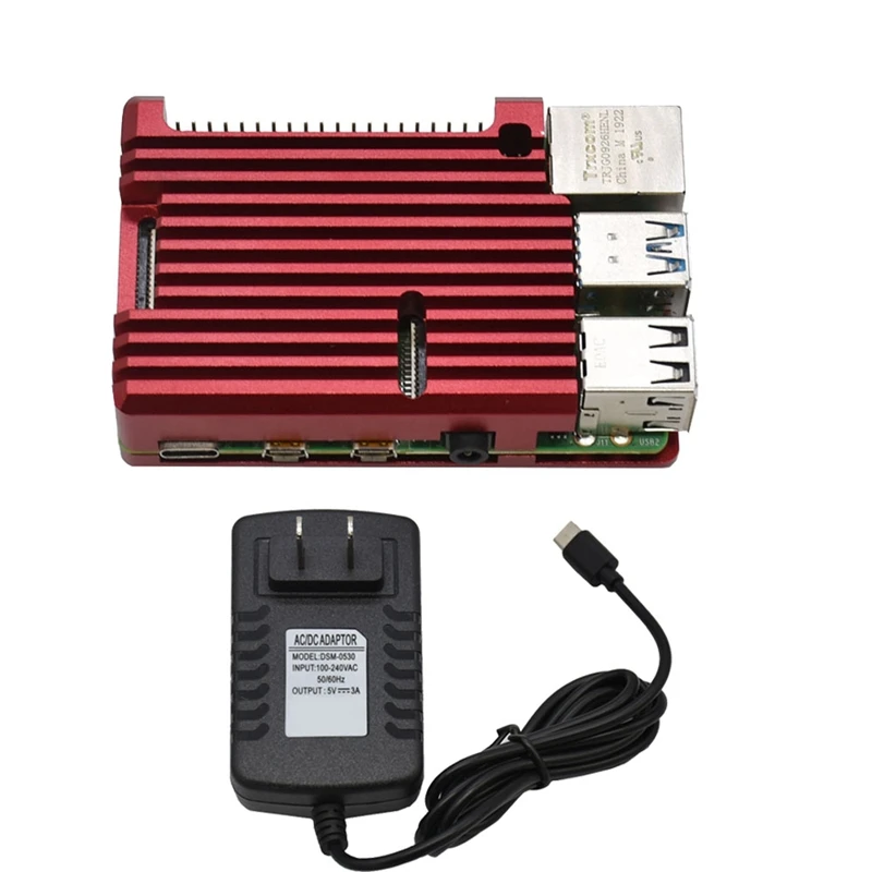 Для Raspberry Pi 4B 2G ram DIY Kit Поддержка 2,4/5,0 GHz wifi Bluetooth 5,0 с алюминиевым ЧПУ сплав защитный красный чехол 5V 3A Po