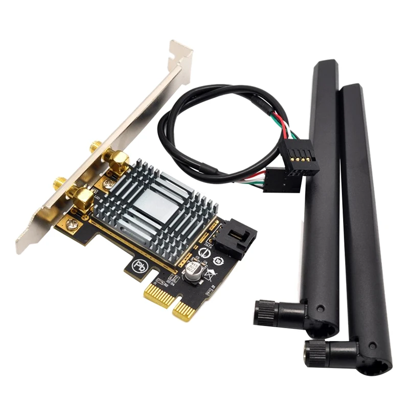 

AR5B22 Dual Band 300Mbps PCI-E PCI Express Wireless WiFi Adapter with Bluetooth 4.0 + 2X5DBi Antenna for WIndows 7/8/8.1