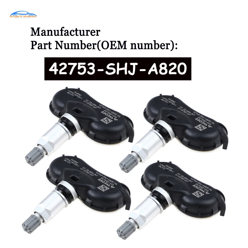 4 шт./лот для Honda Odyssey Ridgeline элемент TPMS датчик давления в шинах монитор 315 МГц 42753-SHJ-A820 42753SHJA820