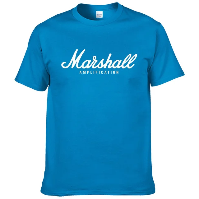 La venta caliente del verano algodón Marshall camiseta de los hombres уличная одежда manga corta camiseta de хип-хоп para los