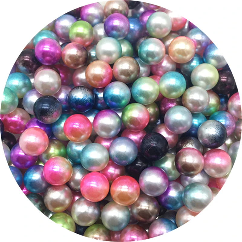 No holes Acrylic Imitation Pearls Spacer Beads 6