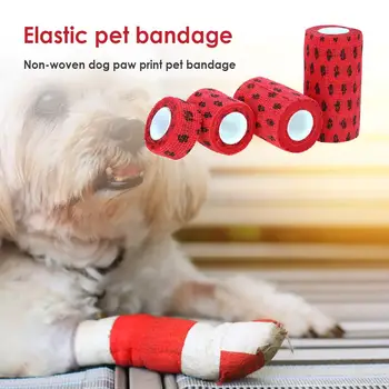 

Tearing Pet Elastic Bandage Dog Cat Leg Cover Protector Strap Non-woven Fabrics for Household Animal Dogs Accessories