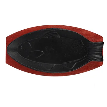 

1pc Fish Shaped Pan Durable Fryer Portable BBQ Pan Plate Steak Frying Pan for Home Restaurant Kitchen Shop