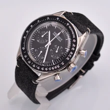 Corgeut 40 мм новые роскошные кварцевые мужские часы с функцией хронографа полированный чехол