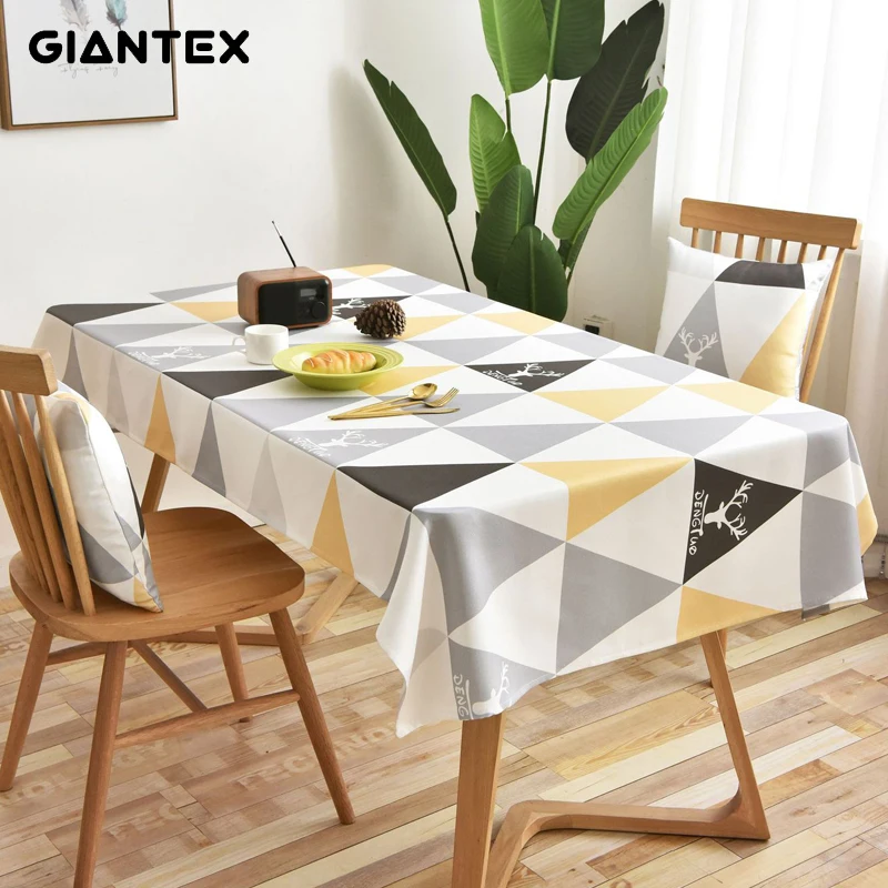 GIANTEX Декоративная скатерть для стола прямоугольные скатерти покрытие обеденного
