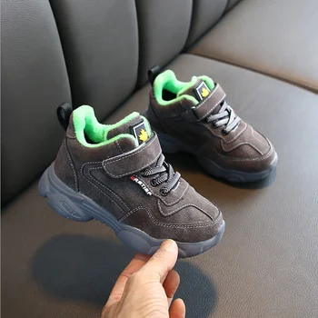 

Fashion Plush Warm Snow Boots For Winter Girls Boys Suede Leather Snow Boots Children'S Platform Waterproof Kids Cotton Shoes