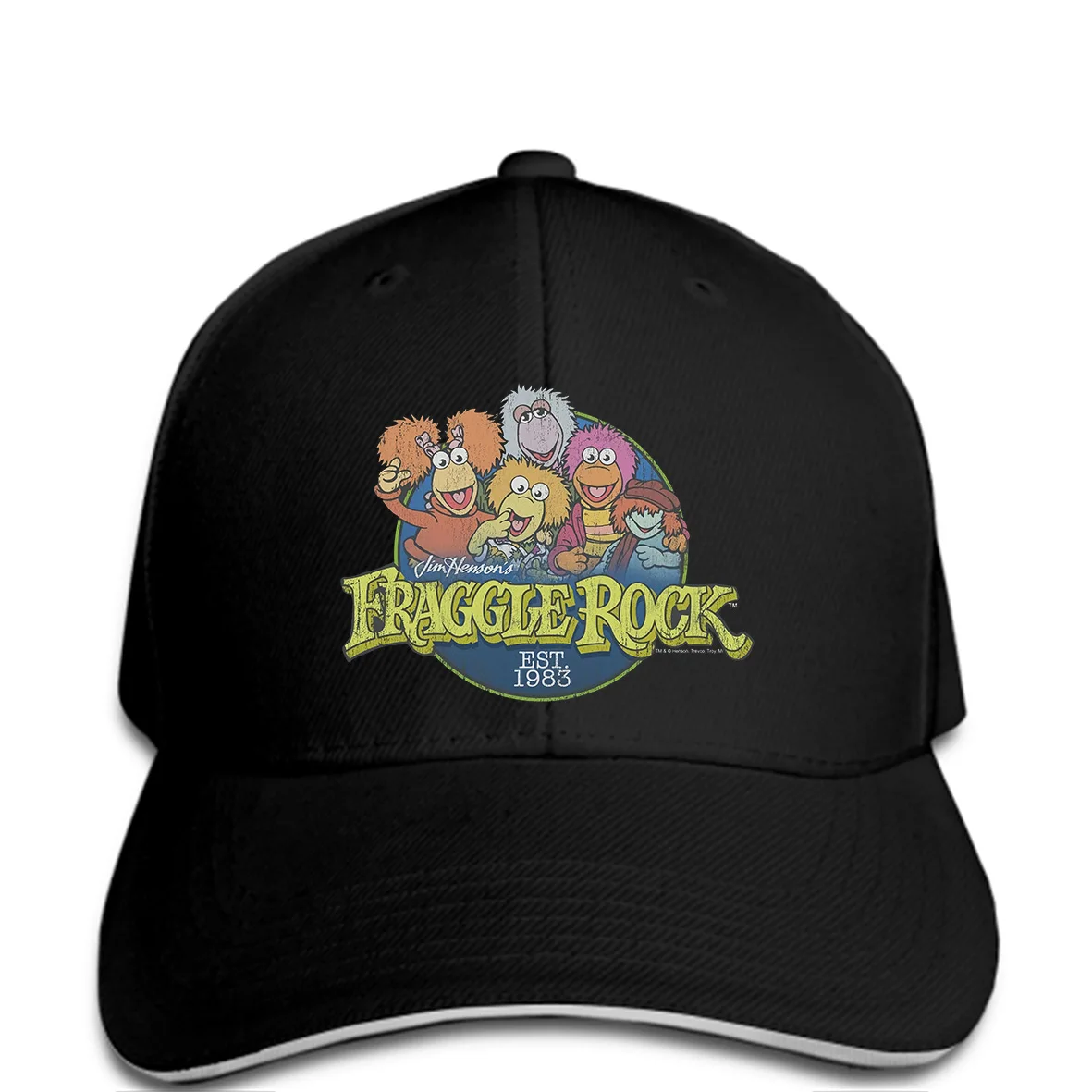 Мужская бейсбольная Кепка Fraggle Rock Circle с логотипом Jim Henson, Лицензированная бейсбольная Кепка Для Взрослых, серая забавная Кепка, новинка, tsnapback wo men