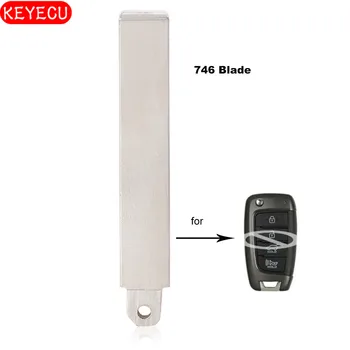 

KEYECU 10PCS/Lot Flip Remote Key Blank Switchblade Fob 746 Blade for Hyundai Elantra GT