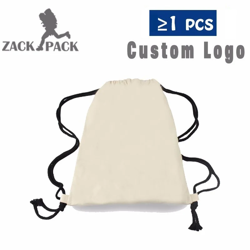

Zackpack Drawstring Backpack Student Sports Cotton Drawstring Bag Small Backpack Printing Customized Logo DB33 Polyester Bag