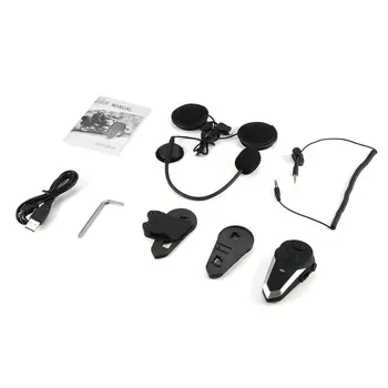 

BT-S3 1000M Motorcycle BT Interphone Motorbike Helmet Wireless Intercom FM Headset Portable Mini Interphone