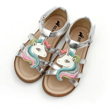 

Summer Girls Unicorn Sandals Open-toed Beach Jelly Shoes Kids Gladiator Sandals Unicorn Slippers Infant Baby Child