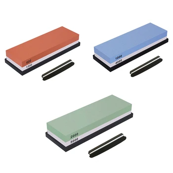 

Whetstone, Double-Sided Knife Sharpening Stone Set Grit 1000/4000 Knife Sharpener Combination Waterstone Kits with Non-slip Sili