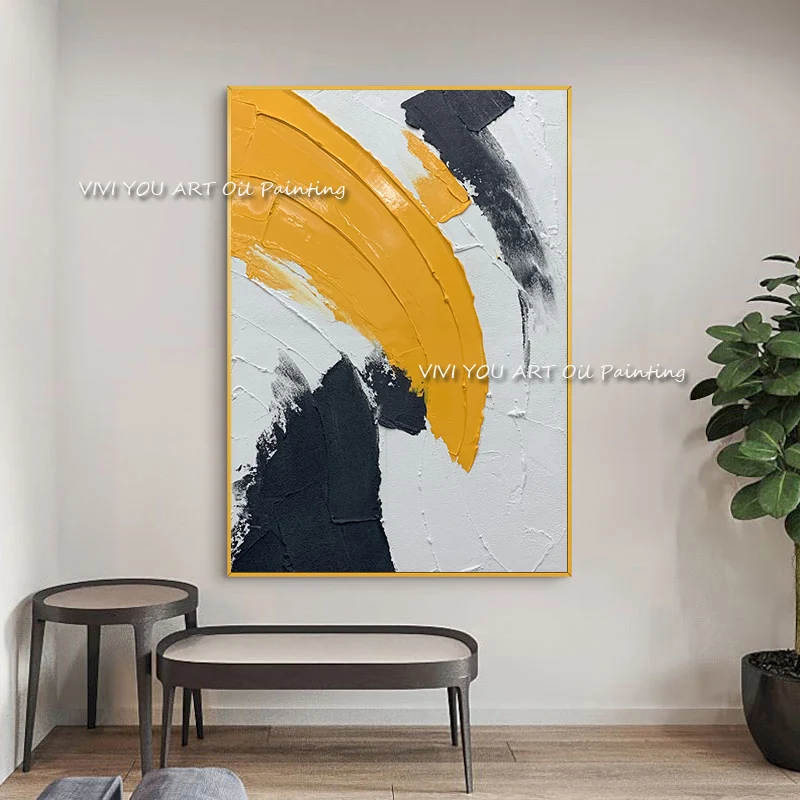 

Large Size High Quality Colorful Abstract Knife Oil Painting Canvas 100% Handmade Painted Home Decoration Artwork As A Gift