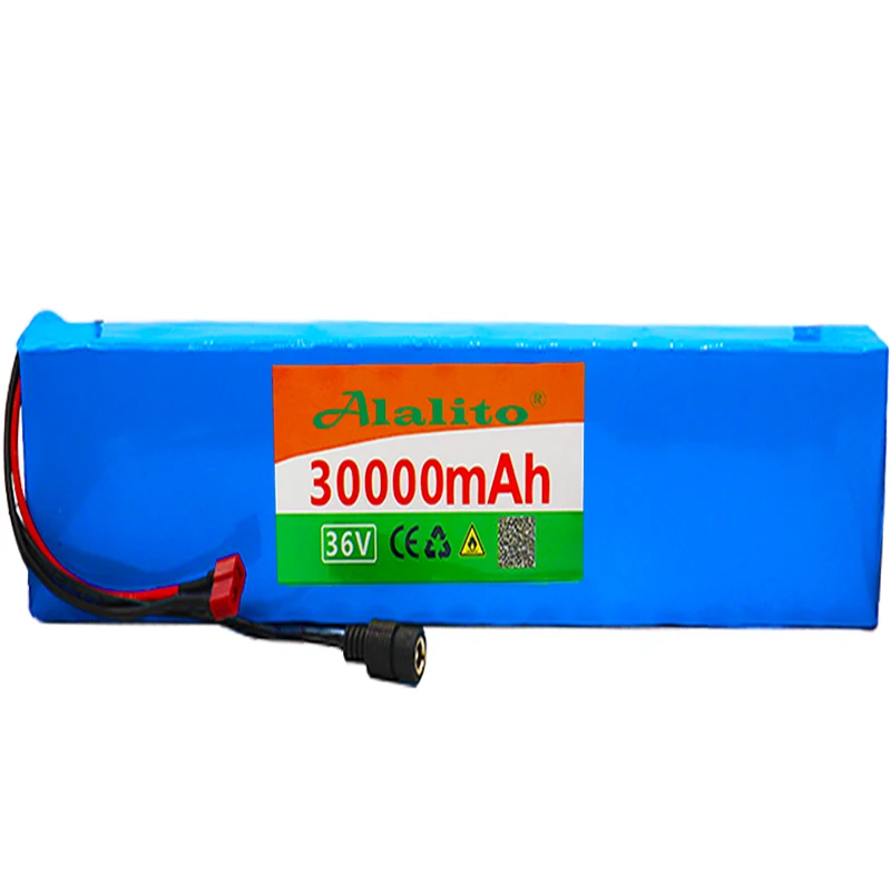 Новая высокомощная батареей 36В 10S4P 30Ah е байка 18650 Батарейный блок 500 Вт 42В 30000 мАч