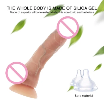 Samll Soft Realistic Dildo Suction Cup Faloimitator Phalos Artificial Penis Dick Phallus Adults Sex Toys For Woman Didlo Lesbian 4