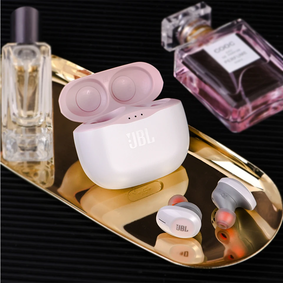 JBL T120TWS True Wireless Bluetooth Earphones TUNE 120 TWS Stereo Earbuds Bass Sound Headphones Headset with Mic Charging Case