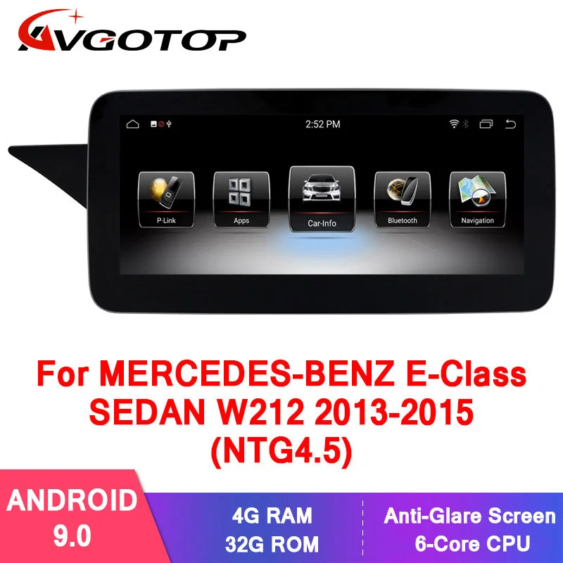 Cheap AVGOTOP Big screen Android 7.1/ 9.0 GPS Car Radio Player for MERCEDES-BENZ E-class W212 sedan 2013-2014 E200 E230 E260 (NTG4.5) 1