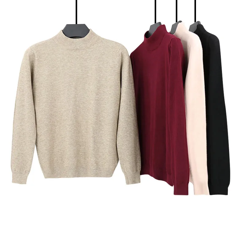 

2019 Autumn Winter Sweater Women Korean And Europe Version Of The Basic Warm Sweater Solid Color Bottoming Sweater Female