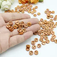 100pcs or 200pcs/lot Mix mini buttons for doll craft scrapbooking wood small buttons 9mm -10mm diy crafts Supplies Home Decor 1