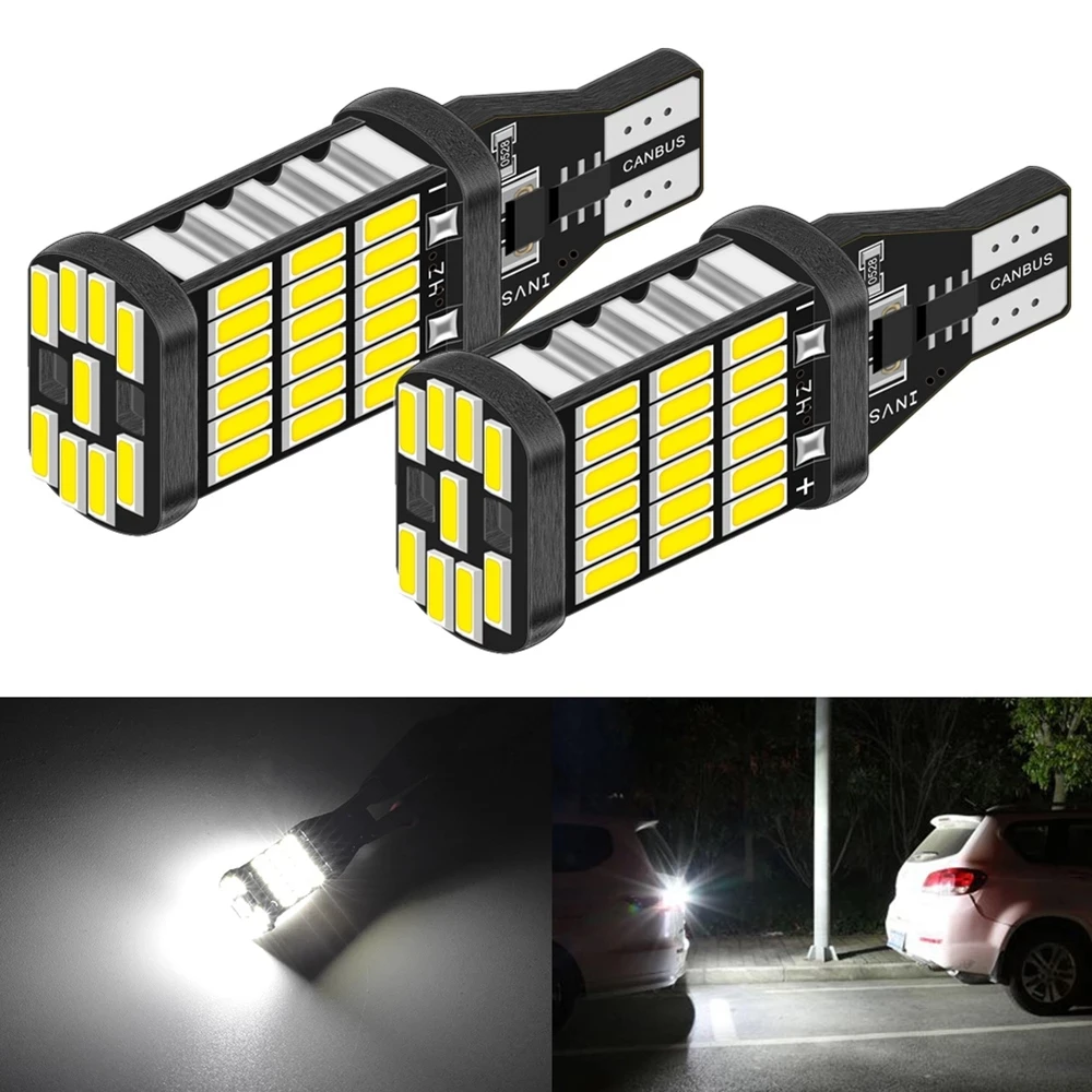 

10pcs 1200Lm Led T15 led W6W Canbus Bulbs 921 912 Error Free car Backup Reverse Lights bulbs for car 6000K White Amber 12V