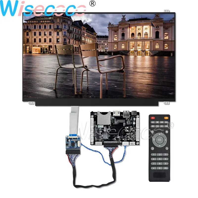 Wisecoco 15,6 дюйма 1366 × 768 TFT ЖК-дисплей 30 контактов eDP LVDS HDMI IEC I/O USD SD плата контроллера драйвер питания памяти