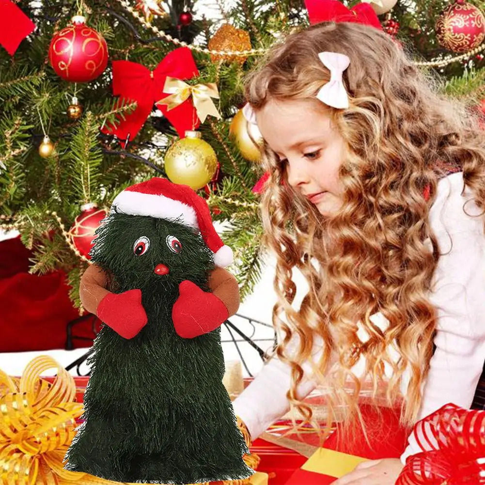 Christmas Electric Plush Toy 12 Inch Music Rotating Dancing Tree Decoration Supplies High 26CM Width 11CM | Игрушки и хобби