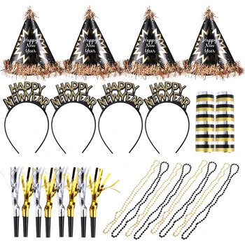 

26pcs 2021 Paper Funny Party Hat Attractive Cap New Year Decoration