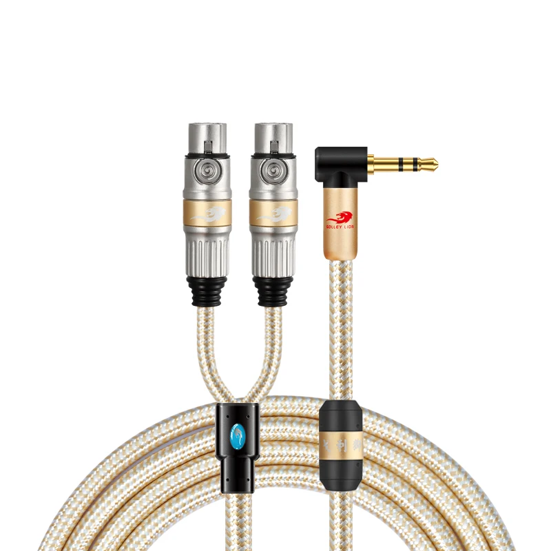HiFi 1 8 Mini Jack 3 5mm to Dual XLR 3 Pin Female Audio Cable for Mixing Console Amp Headphone PC 3 5 to 2 XLR 1M 2M 3M 5M 8M
