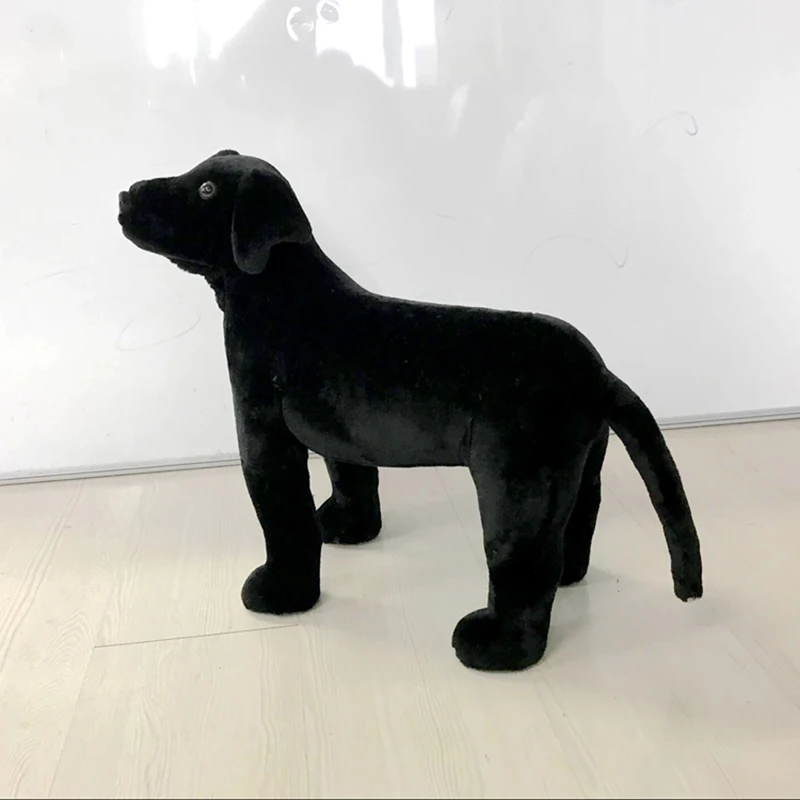 Реалистичное черное сиденье для собаки, Мягкое Животное, реалистичное сиденье для черной собаки, плюшевое сиденье-игрушка