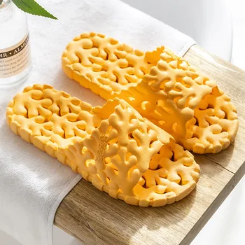 

Womens Couple's Slipper Female Summer Home Indoor Bathroom Bath Leaking Soft Bottom Men's Slippers Men Slides