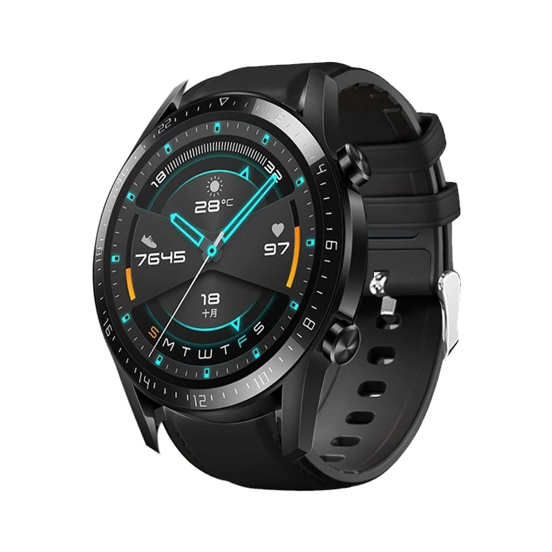 Высококачественный ТПУ+ кожаный ремешок для часов huawei watch GT 2 46 мм/GT Active/huawei watch GT 2 pro браслет ремешок умные аксессуары