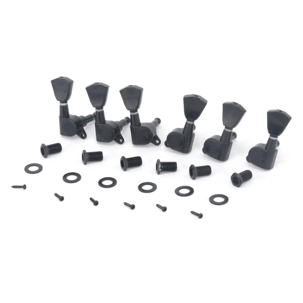 

Musiclily Pro 3x3 Sealed Guitar Tuners Tuning Pegs Keys Machine Heads Set for Les Paul Style Guitar, Tulip Button Black