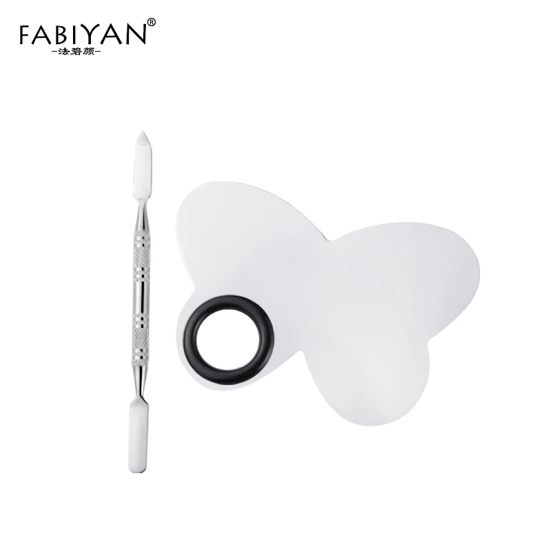 Дизайн ногтей из нержавеющей стали бабочка палитра шпатель стержень тени для век основа крем пигментный лак Смешивание Макияж Косметические Инструменты