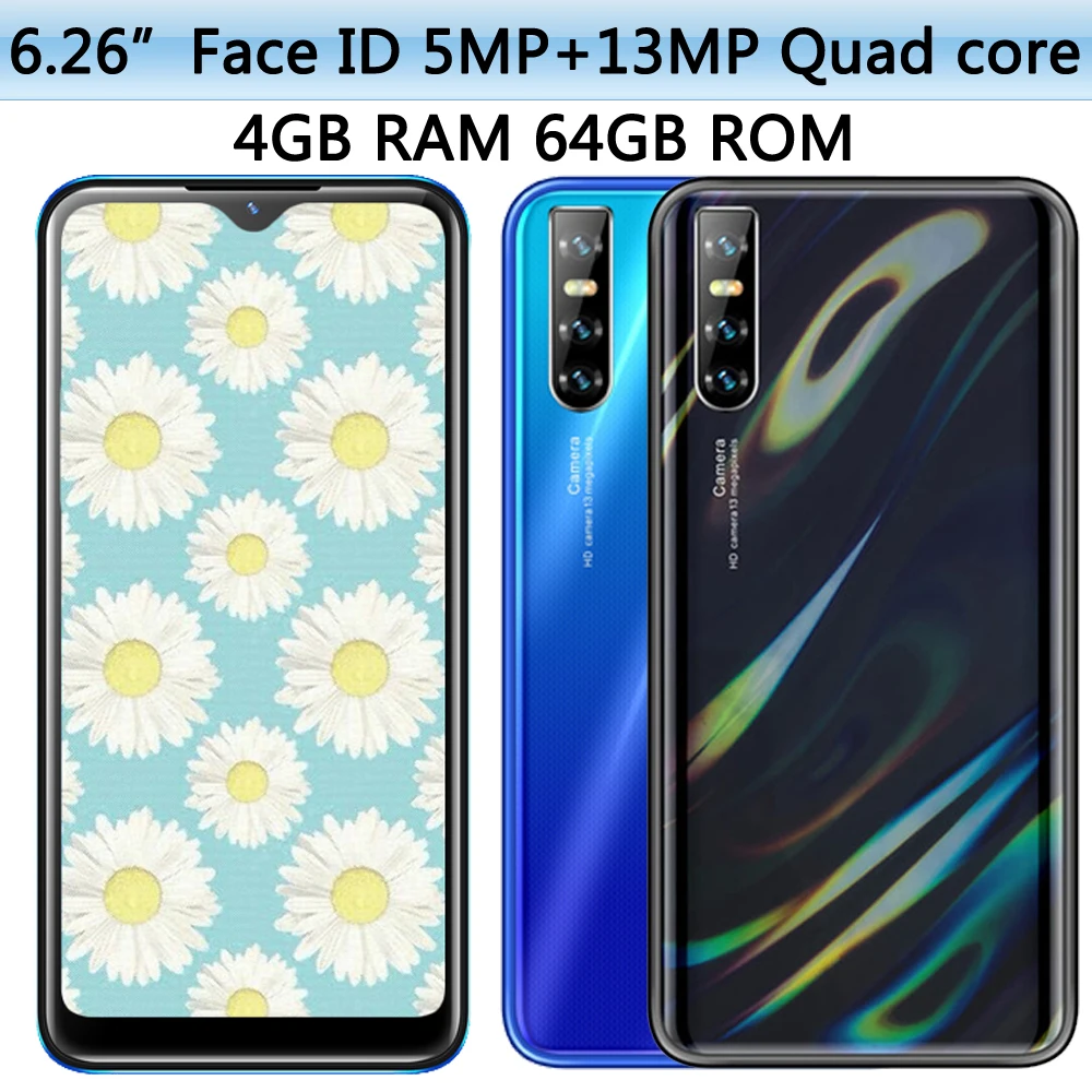 6 26 ''Капля воды экран A80 смартфон разблокирована распознавание лица Оригинал