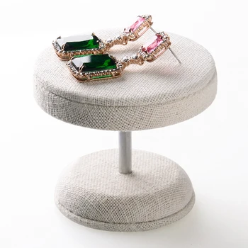 

Linen Round Table Jewelry Display Rack Ring Necklace Bracelet Holder Props