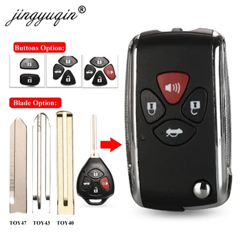 Jinyuqin TOY43/TOY40/TOY47 Lama Chiave A Distanza Dell'automobile Borsette per Toyota Crown Camry Corolla Reiz RAV4 Avalon Venza matrix Auto Caso Fob