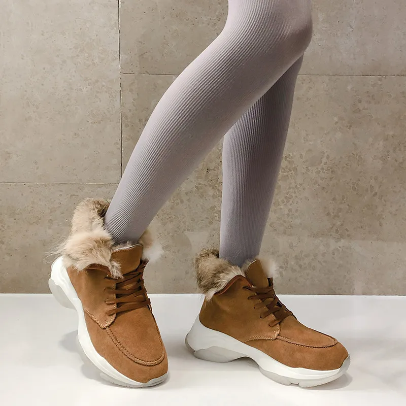 FEDONAS/новейшие удобные зимние ботинки на плоской платформе; вечерние повседневные офисные Ботинки; женские теплые зимние ботильоны из коровьей замши