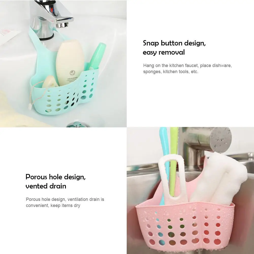 Kitchen Sink Dish Sponge Storage Rack Kitchen Organizer Bathroom Wall Shelf Soap Hook Sucker Sponge Holder Dropshipping