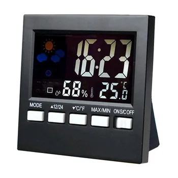 

NEW LCD Digital Thermometer Hygrometer Indoor Temperature Hygrometer Clock