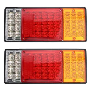 

new2pcs 44LED Lamps Plastic Frame Tail Stop Light Brake Lights For Truck Trailer