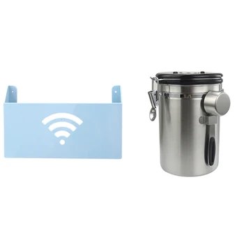 

Routers Storage Box Racks Protection Box Hang Wall Cable Router Storage Boxes & Airtight Coffee Canister Set,1800 Ml