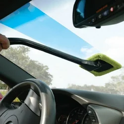 Car Window Cleaning Brush Long Handle Car Wash Dust Car Windshield Towel Handy Washable Car Cleaner