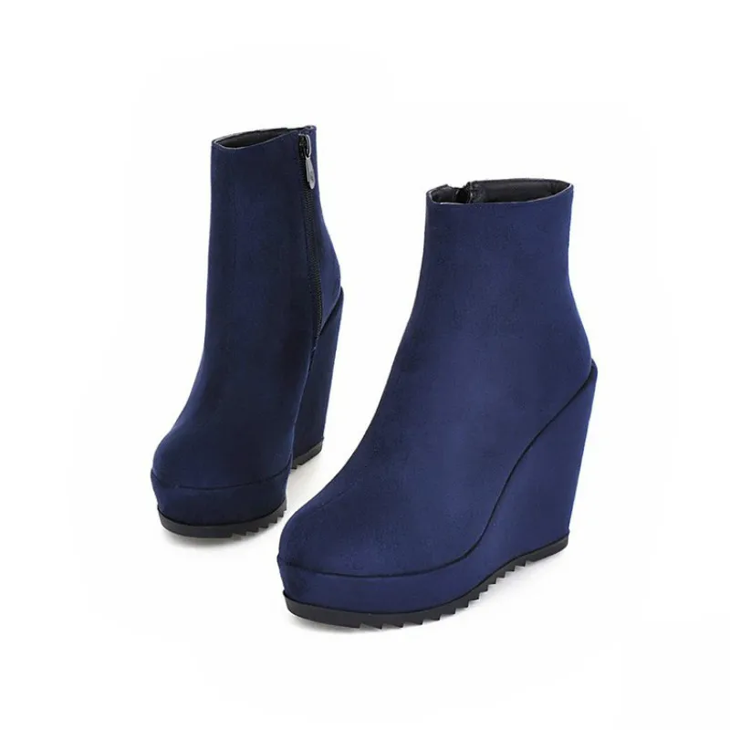 Новинка; Модные женские ботильоны; сезон осень-зима; Bottes; теплая женская обувь на платформе с пряжкой и молнией; 4 цвета; Yasialiya