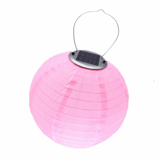 LED Solar Light Lantern Ball Solar Fairy Lights Waterproof Nylon Globe Wedding Garden Decoration With Battery 12inch