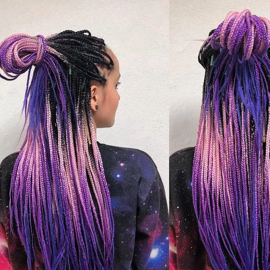 Black Star Braiding Hair Synthetic Jumbo Hair Ombre 24 Inch 100g/Pcs Hairs Crochet Box Braids Colors Extensions for Women