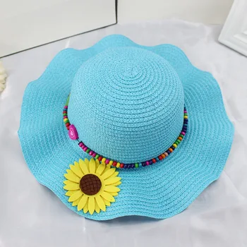 

Baby 2-8-Year-Old Summer New Style CHILDREN'S Straw Hat Beach Hat Girls Sun Hat Parent and Child Outing Cap Straw Hat